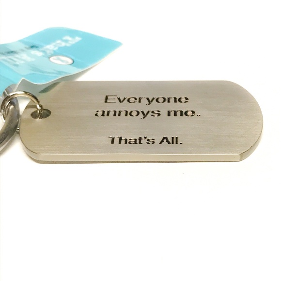 LAST ONE! Everyone Annoys Me Silver Metal Car Keys Keychain - Picture 2 of 4